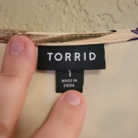 Torrid Floral Mini Dress with Crochet Detail - Picture 9 of 11